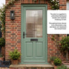 2XG Exterior Hardwood Door - Reeded Toughened Double Glazing