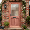 2XG Exterior Hardwood Door - Reeded Toughened Double Glazing