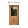 2XG External Hardwood Front 2P Door and Frame Set with Fittings - Clear Double Glazing