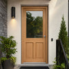 2XG External Hardwood Front 2P Door and Frame Set with Fittings - Clear Double Glazing