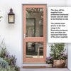 Meranti Wooden 2XGG Exterior Back Door - Clear Toughened Double Glazing