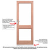 Meranti Wooden 2XGG Exterior Door - Clear Toughened Double Glazing