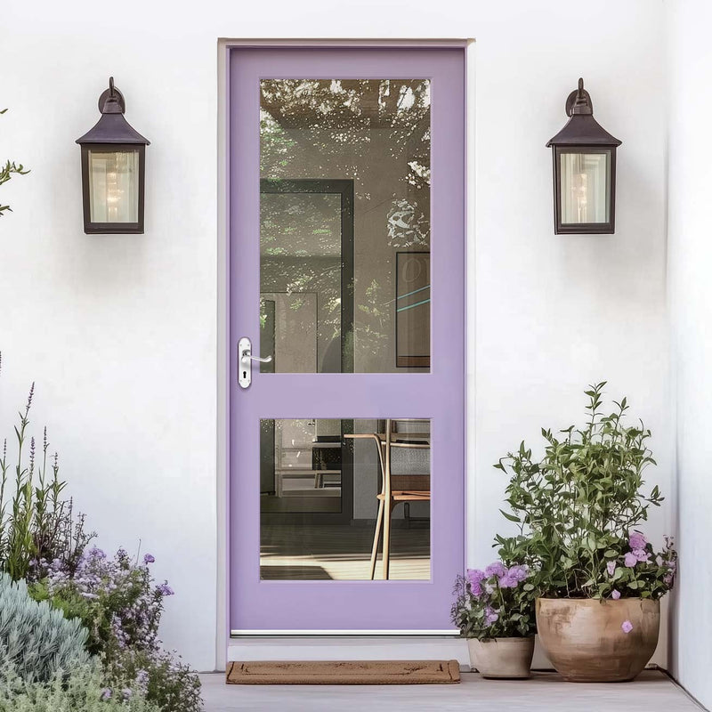 Meranti Wooden 2XGG Exterior Door - Clear Toughened Double Glazing