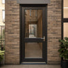2XGG Exterior Meranti Wooden Front Door - Clear Double Glazing - Colour Options