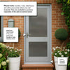 2XGG Exterior Meranti Wooden Door - Stippolyte Double Glazing - Colour Options