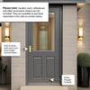 2XG Exterior Hardwood Front Door - Reeded Double Glazing - Colour Options