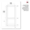 Made to Measure Exterior 2XGG Front Door - 45mm Thick - Six Colour Options - Double Glazing