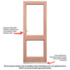 Meranti Wooden 2XGG Exterior Door - Stippolyte Toughened Double Glazing