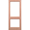 2XGG Exterior Meranti Wooden Door - Reeded Double Glazing - Colour Options