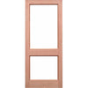 2XGG Exterior Meranti Wooden Door - Reeded Double Glazing - Colour Options