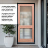 Meranti Wooden 2XGG Exterior Door - Stippolyte Toughened Double Glazing