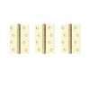 3x Ares Loft Style Polished Gold Finish Hinges - 102x67mm