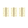 3x Ares Loft Style Polished Gold Finish Hinges - 102x67mm