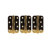 3x Ares Loft Style Polished Gold Finish Radius Cornered Hinges 102x67x2mm