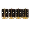4x Ares Loft Style Polished Gold Finish Radius Cornered Hinges 102x67x2mm