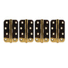 4x Ares Loft Style Polished Gold Finish Radius Cornered Hinges 102x67x2mm