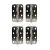 4x Ares Loft Style Satin Stainless Steel Radius Cornered Hinges 102x67x2mm