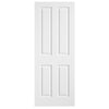 4 Panel Textured Moulded Internal Door - White Primed - 1/2 Hour Fire Rated