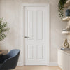 4 Panel Textured Moulded Internal Door - White Primed