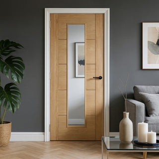 Image: Friendly Value - 5P Long Light Door - Oak Unfinished