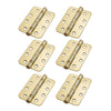 6x Cratus Exterior Polished Gold Finish Radius Corner Hinges - 102x76mm