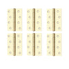 6x Ares Loft Style Polished Gold Finish Hinges - 102x67mm