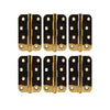 6x Ares Loft Style Polished Gold Finish Radius Cornered Hinges 102x67x2mm