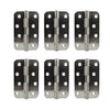6x Ares Loft Style Satin Stainless Steel Radius Cornered Hinges 102x67x2mm