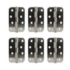6x Ares Loft Style Satin Stainless Steel Radius Cornered Hinges 102x67x2mm