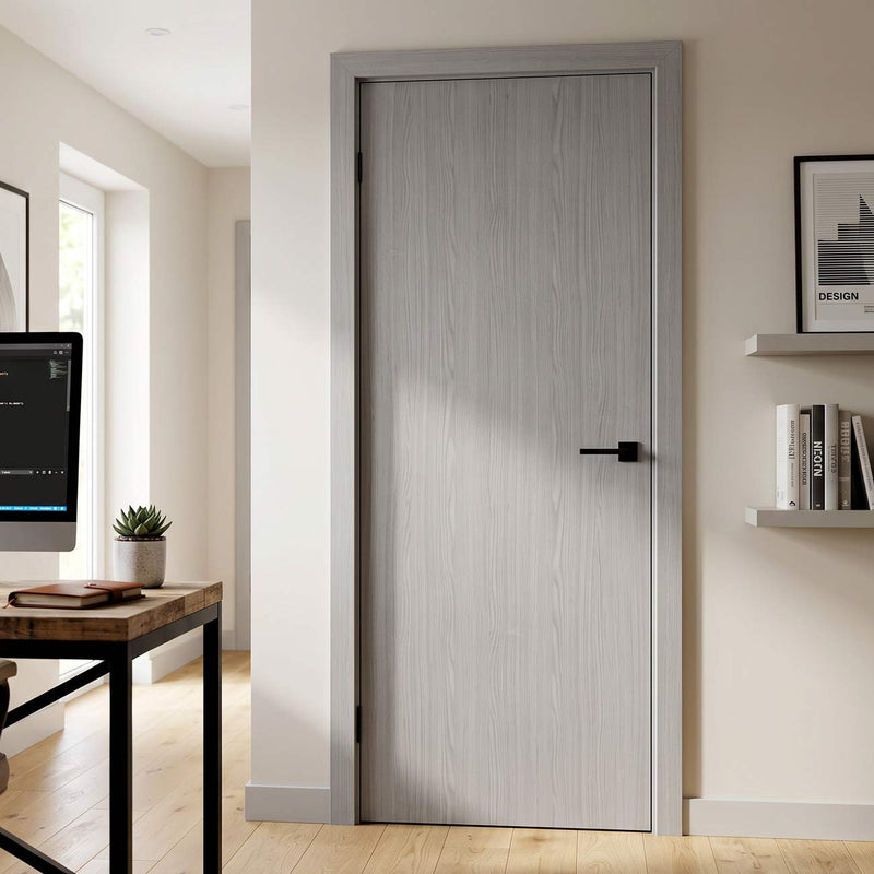 Made to Order Fire Internal Door - Flush American Light Grey Ash Veneer - 30 Minute Fire Rated - Prefinished