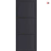 EasiKit Internal Door and Frame Kit - Manchester 3 Panel Solid Wood Internal Door - Premium Primed - Colour Options