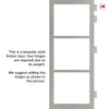 Manchester 3 Pane Solid Wood Internal Door UK Made DD6306G - Clear Glass - Eco-Urban - Colour Options