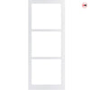 Manchester 3 Pane Solid Wood Internal Door UK Made DD6306SG - Frosted Glass - Eco-Urban - Colour Options
