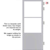 Berkley 2 Pane 1 Panel Solid Wood Internal Door UK Made DD6309 - Tinted Glass - Eco-Urban - Colour Options