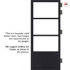 Staten 3 Pane 1 Panel Solid Wood Internal Door UK Made DD6310SG - Frosted Glass - Eco-Urban - Colour Options