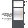 Staten 3 Pane 1 Panel Solid Wood Internal Door UK Made DD6310G - Clear Reeded Glass - Eco-Urban - Colour Options