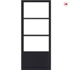 Staten 3 Pane 1 Panel Solid Wood Internal Door UK Made DD6310SG - Frosted Glass - Eco-Urban - Colour Options