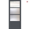 Staten 3 Pane 1 Panel Solid Wood Internal Door UK Made DD6310G - Clear Reeded Glass - Eco-Urban - Colour Options