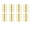 8x Ares Loft Style Polished Gold Finish Hinges - 102x67mm