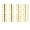 8x Ares Loft Style Polished Gold Finish Hinges - 102x67mm