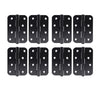 8x Ares Loft Style Matt Black Radius Cornered Hinges 102x67x2mm