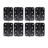 8x Ares Loft Style Matt Black Radius Cornered Hinges 102x67x2mm