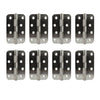 8x Ares Loft Style Satin Stainless Steel Radius Cornered Hinges 102x67x2mm