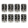 8x Ares Loft Style Satin Stainless Steel Radius Cornered Hinges 102x67x2mm