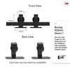 Top Mounted Black Sliding Track & Door - Belize Oak Door - Unfinished