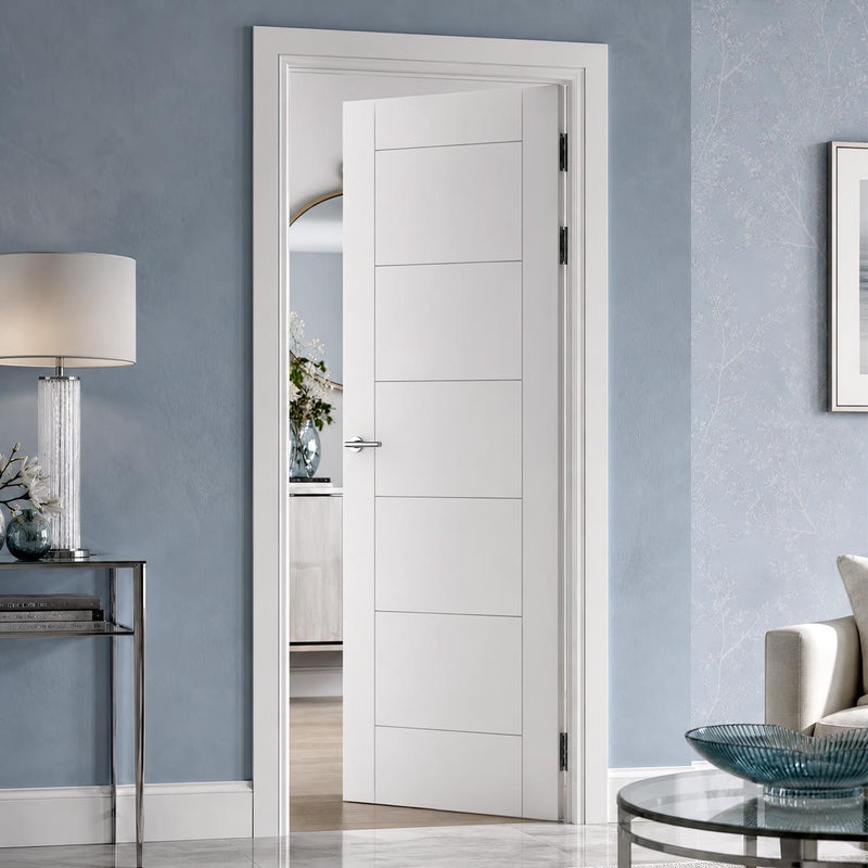 Seville White Primed Flush Fire Internal Door - 1/2 Hour Fire Rated