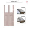Exterior Georgian Blackwell 6L 3P Front Door with Two Sidelights & Transom - Customisable: Size, Colour, Glass and Sidelight Options