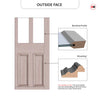 Exterior Georgian Blackwell 6L 3P Front Door with Two Sidelights & Transom - Customisable: Size, Colour, Glass and Sidelight Options