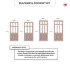 Exterior Georgian Blackwell 6L 3P Front Door with Single Sidelight - Customisable: Size, Colour, Glass and Sidelight Options