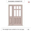 Exterior Georgian Blackwell 6L 3P Front Door with Single Sidelight - Customisable: Size, Colour, Glass and Sidelight Options